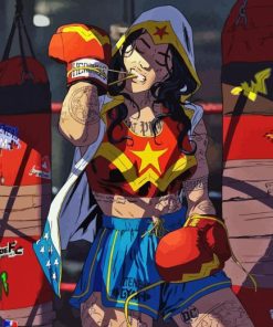 Strong Wonder Woman Boxing Diamond Painting