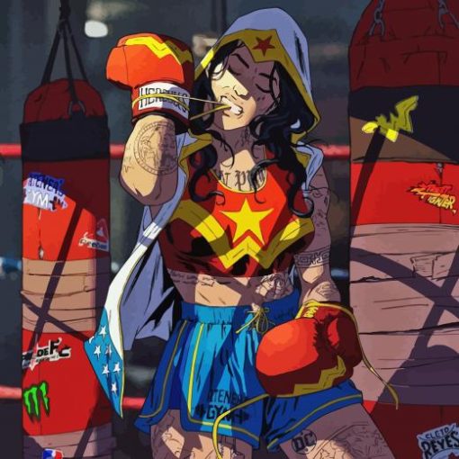 Strong Wonder Woman Boxing Diamond Painting