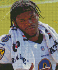The Footballer Lamar Jackson Diamond Painting