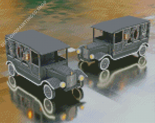 Vintage Hearse Cars Diamond Painting