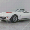 White Chevrolet 69 Corvette Diamond Painting