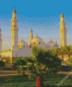 White Mosque Madinah Diamond Painting