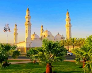 White Mosque Madinah Diamond Painting