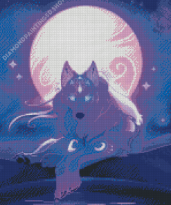 Wolf Moon Spirit Diamond Painting