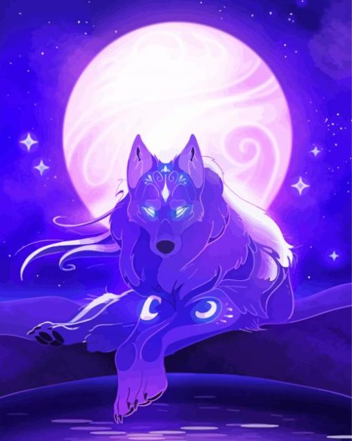 Wolf Moon Spirit Diamond Painting