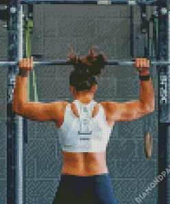 Woman Doing Weight Lifting Diamond Painting