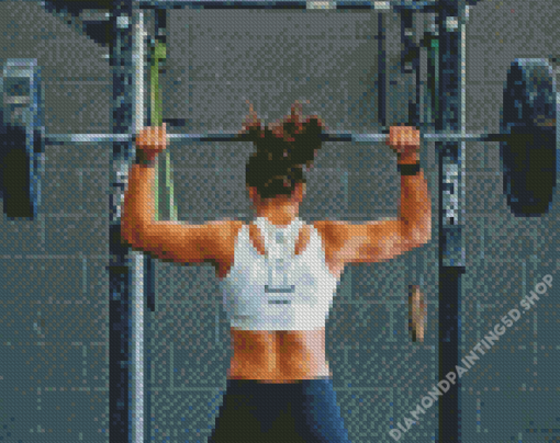 Woman Doing Weight Lifting Diamond Painting