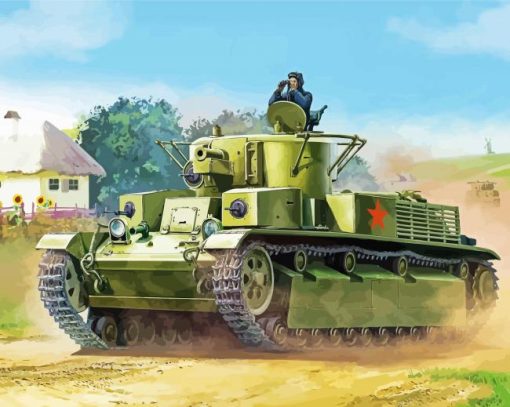 WW2 Tank Military Diamond Painting