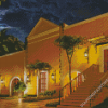 Yellow Buildings Hacienda Diamond Painting