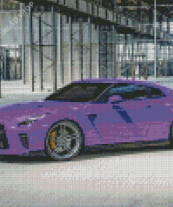 2018 Nissan GTR Dark Purple Diamond Painting