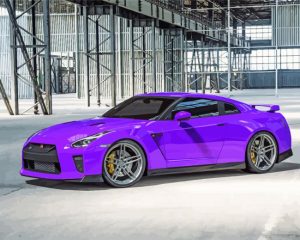 2018 Nissan GTR Dark Purple Diamond Painting