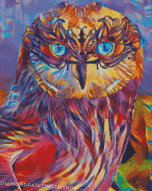 Abstract Owl Bird Art Diamond Painting