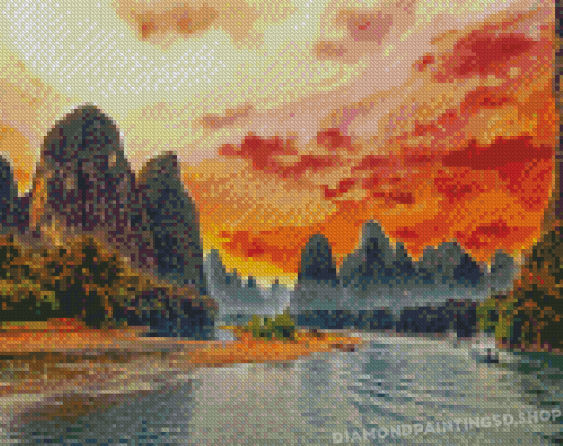 Amazing Chinese Landscape Diamond Painting