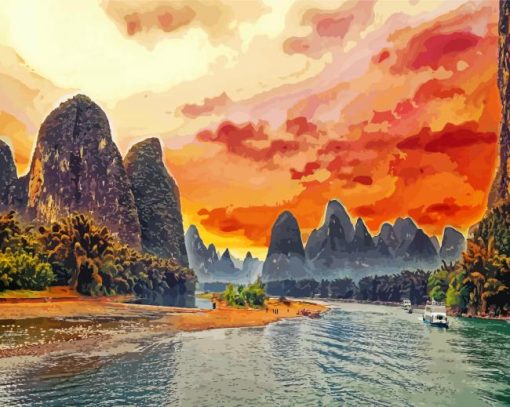 Amazing Chinese Landscape Diamond Painting