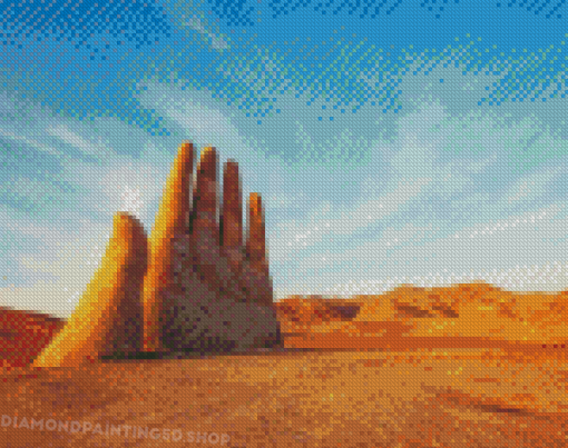 Atacama Desert Hand Statue Diamond Painting