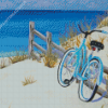 Beach Scene With Blue Bicycle Diamond Painting