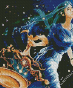 Beautiful Blue Girl Diamond Painting