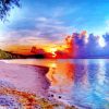 Beautiful Sunset In Guam Beach Diamond Painting
