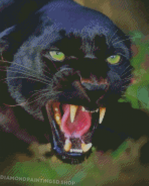 Black Jaguar Diamond Painting