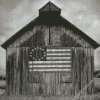 Black And White Barn Diamond Painting