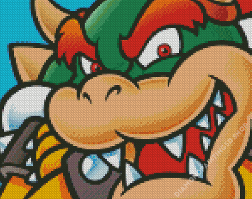 Bowser Face Diamond Painting