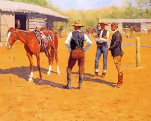 Buying Polo Ponies In The West By Frederic Remington Diamond Painting