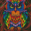 Colorful Mandala Owl Diamond Painting