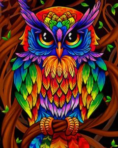 Colorful Mandala Owl Diamond Painting