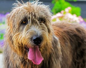 Cute Irish Wolfhound Diamond Painting