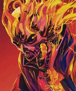 Ghost Rider Illustration Diamond Painting