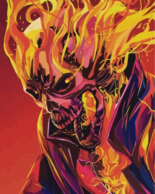 Ghost Rider Illustration Diamond Painting