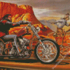 Ghost Rider Horse And Bike On Desert Diamond Painting