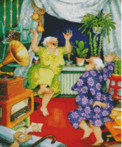 Happy Old Ladies Diamond Painting