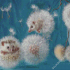 Hedgehogs Dandelions Diamond Painting