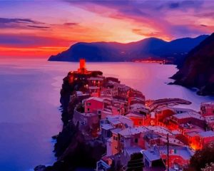 Italy Sunset Seascapes Diamond Painting