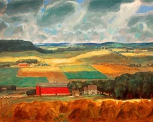 John Steuart Curry Wisconsin Landscape Diamond Painting