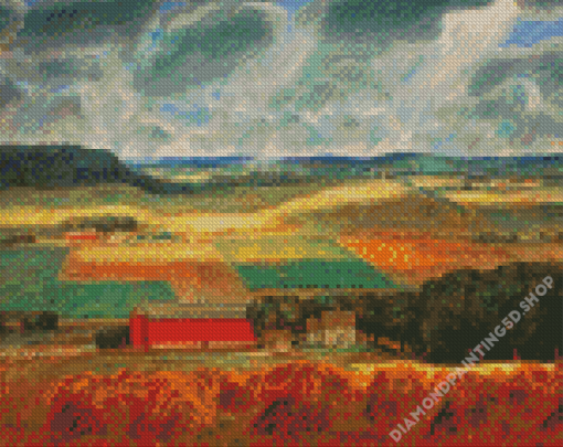 John Steuart Curry Wisconsin Landscape Diamond Painting