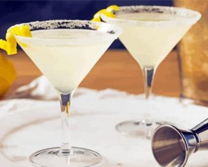 Lemon Drop Cocktail Drinks Diamond Painting