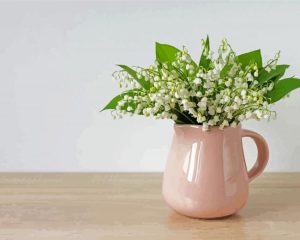 Lilies In Pink Jug Diamond Painting