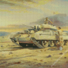 Military Tanks In The Desert War Diamond Painting