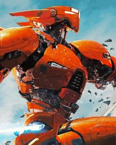 Orange Robot Pacific Rim Diamond Painting