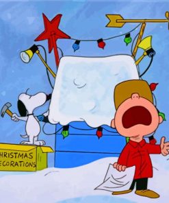 Peanuts Christmas Cartoon Characters Diamond Painting