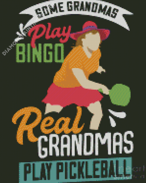 Pickleball Art Illustration Diamond Painting