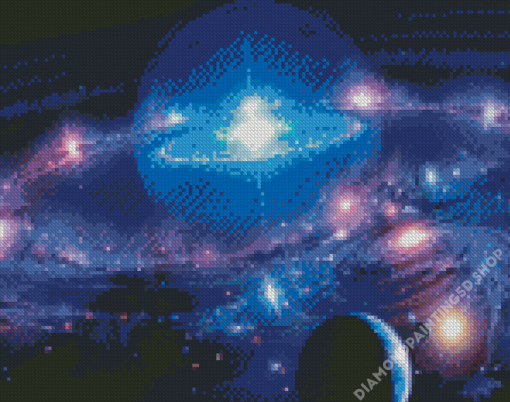 Planets And Stars Art Diamond Painting