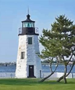 RI Lighthouse Newport Harbor Diamond Painting