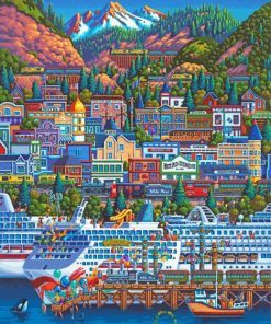 Skagway City Art Diamond Painting