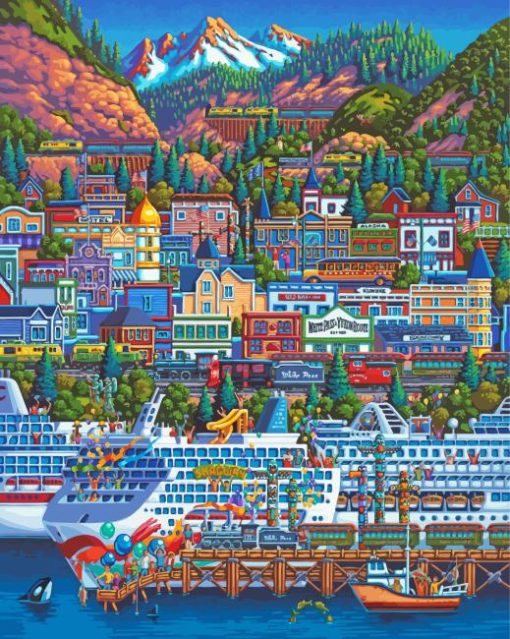 Skagway City Art Diamond Painting