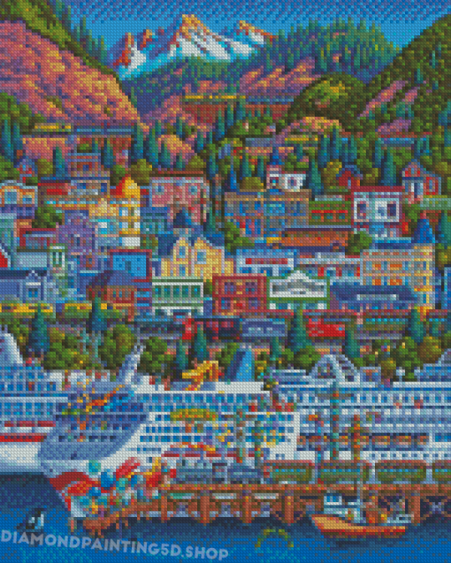 Skagway City Art Diamond Painting