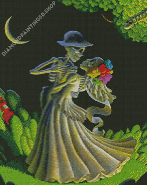 Skeletons Dancing In Love Diamond Painting