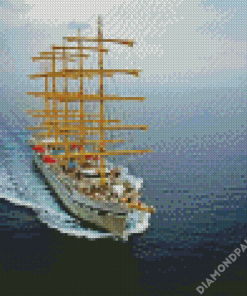 Square Rig Ship Diamond Painting